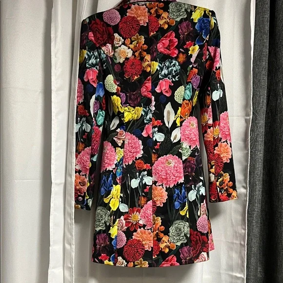Alice & Olivia NWT Floral Multicolor Blazer Dress sz 2 women’s retail $550 - Picture 7 of 7